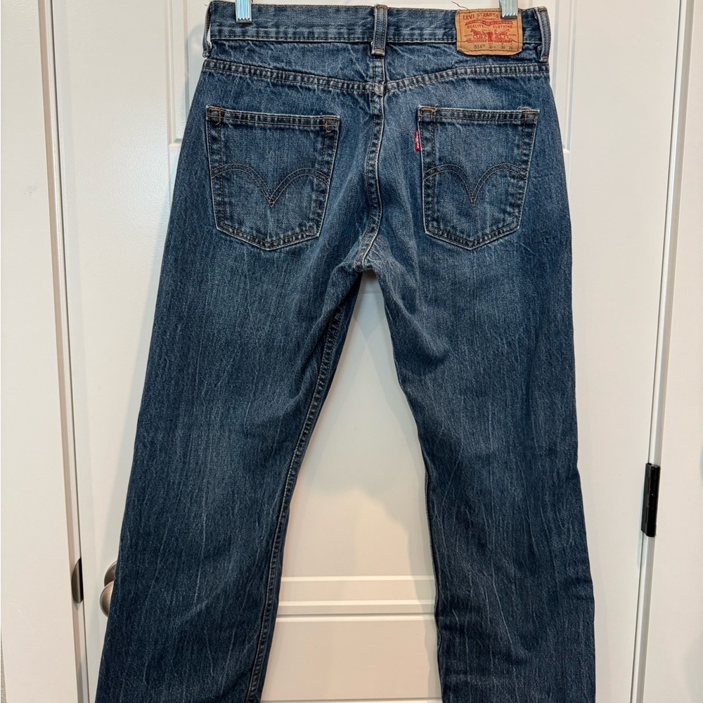 Levi's Kids Dark Blue Denim Straight Jeans